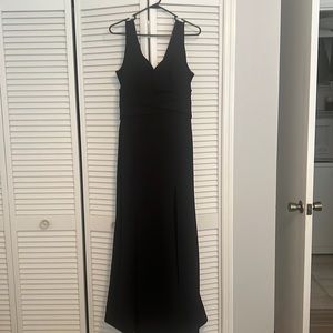 Emerald sundae black dress sexy slit!